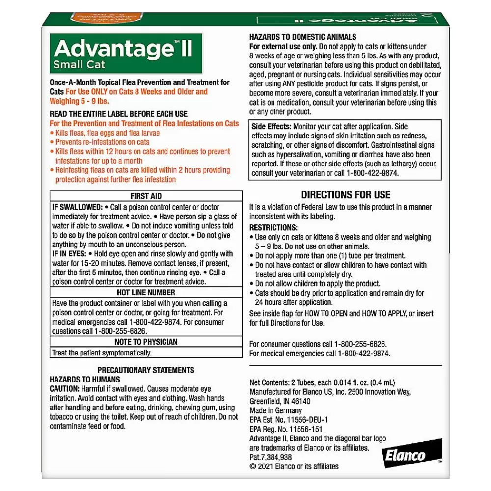 Flea & Tick<Advantage ® Ii 5-9 Lbs Cat Flea Prevention & Treatment