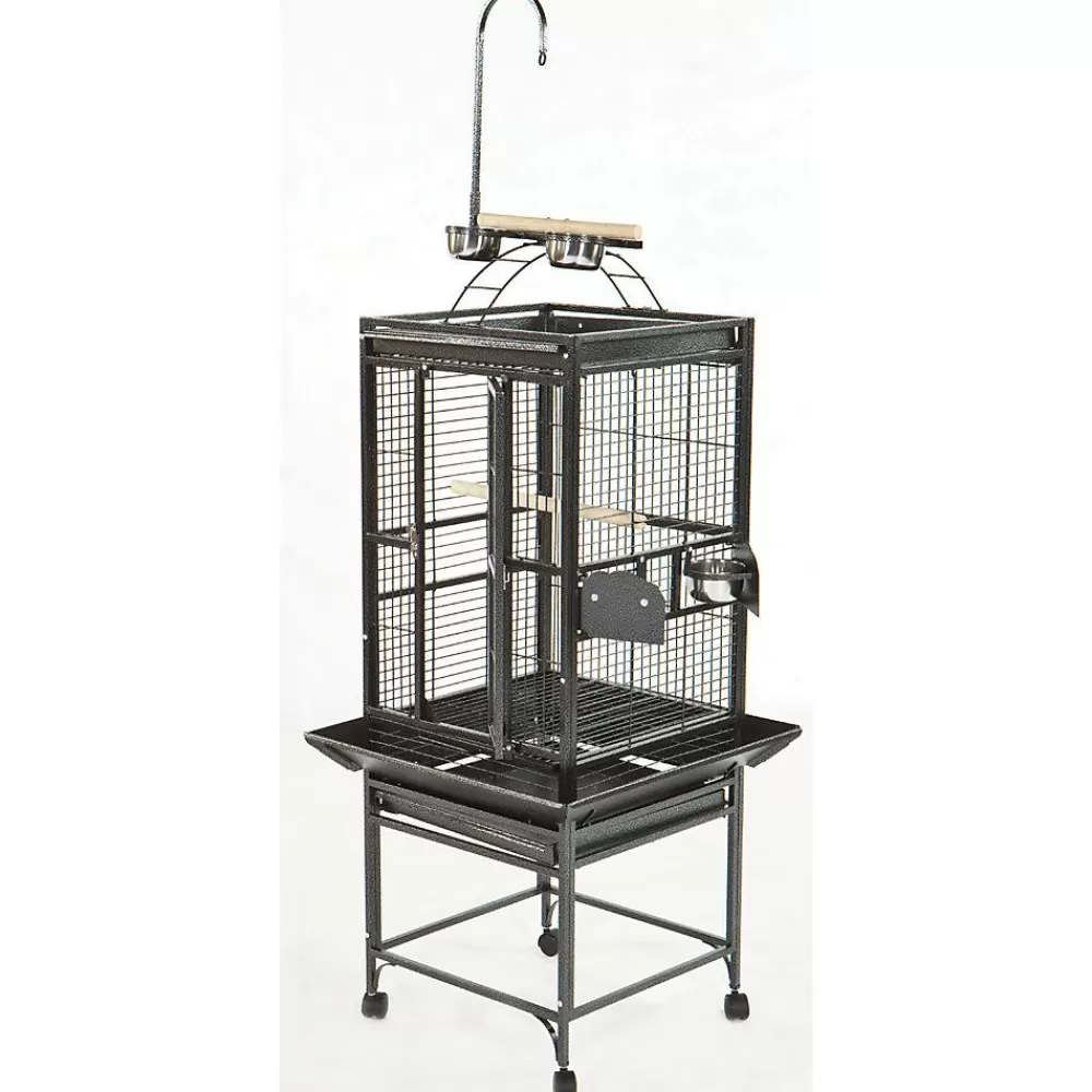 Cages<A&E Cage Company Play Top Bird Cage Black