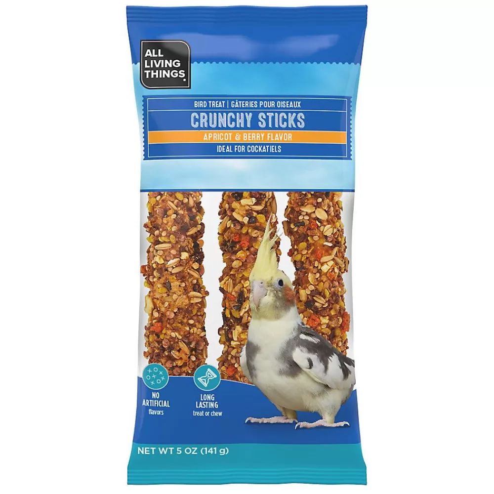Treats<All Living Things ® Apricot & Berry Cockatiel Crunchy Sticks - 3 Count
