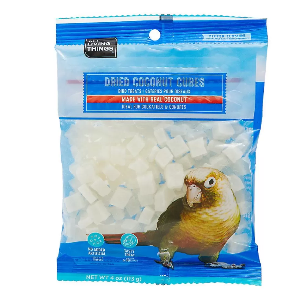 Treats<All Living Things ® Dried Coconut Cubes Bird Treat