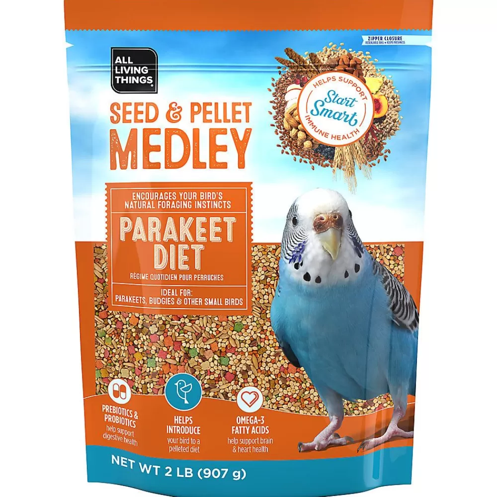Pet Bird Food<All Living Things ® Seed & Pellet Medley Parakeet Diet