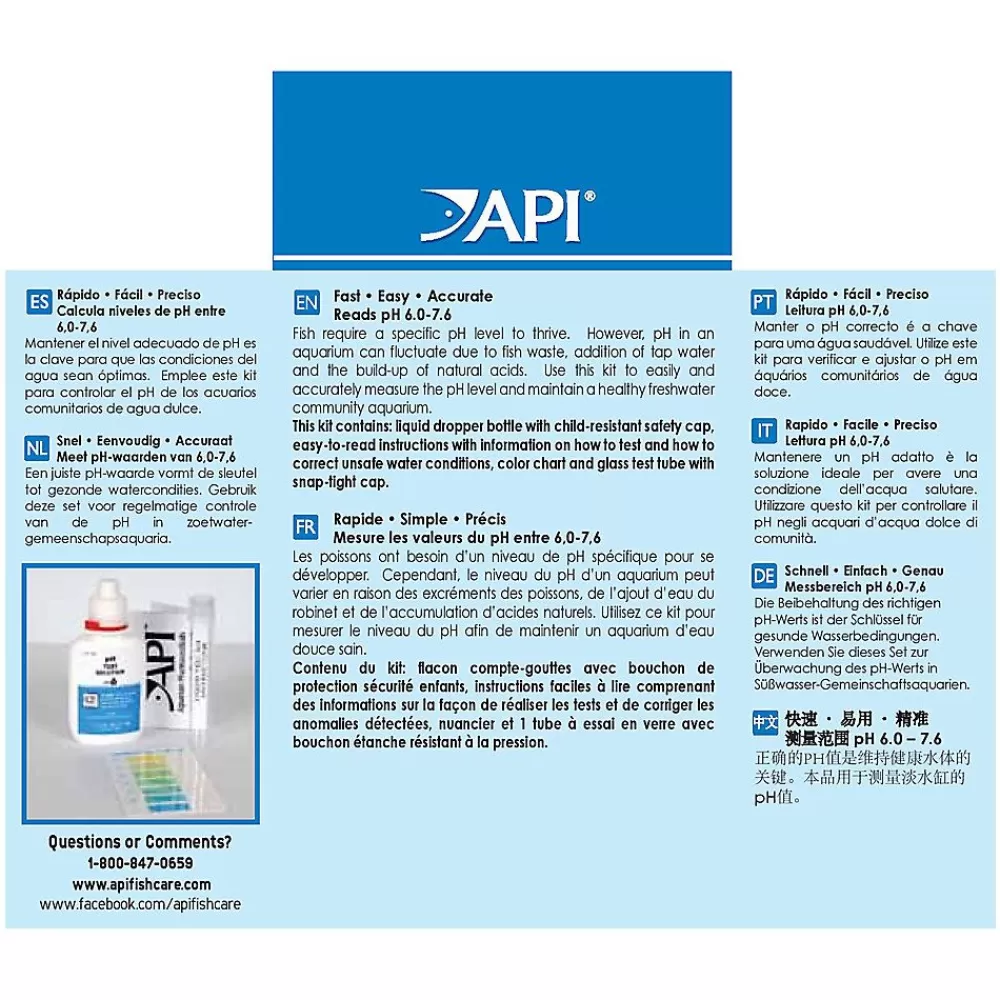 Water Quality Testers<API ® Freshwater Aquarium Mini Ph Test Kit
