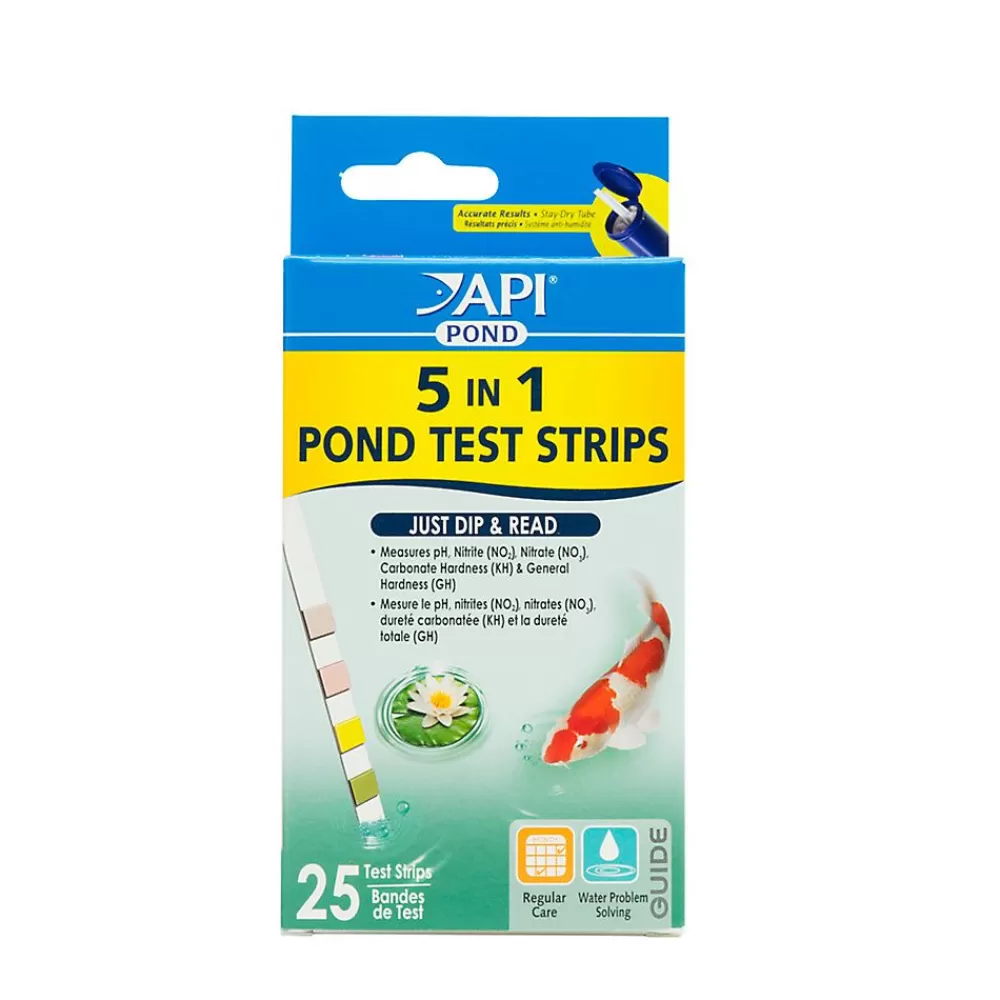 Water Quality Testers<API ® Pond 5 In 1 Pond Water Test Strips