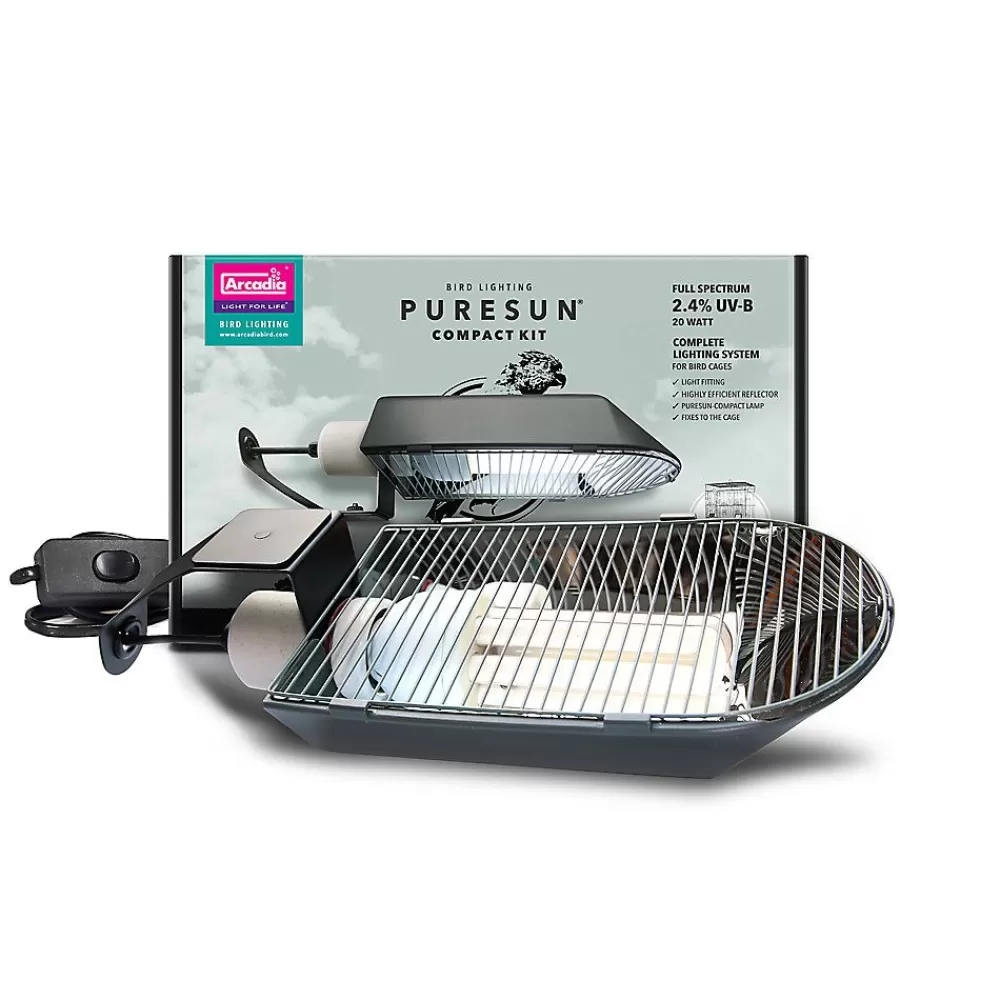 Parakeet<Arcadia Bird Arcadia Puresun Compact Bird Lighting Kit