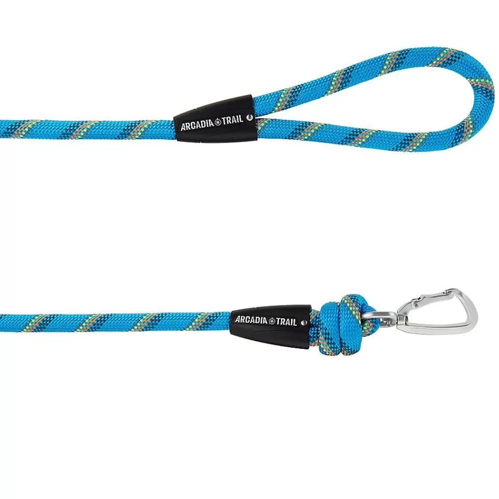 Collars, Harnesses & Leashes<Arcadia Trail Rope Paracord Dog Leash: 4-Ft Long Blue
