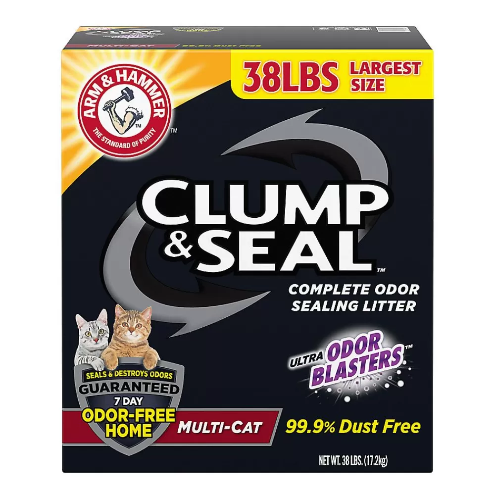 Litter<Arm & Hammer Clump & Seal Clumping Multi-Cat Clay Cat Litter - Low Dust