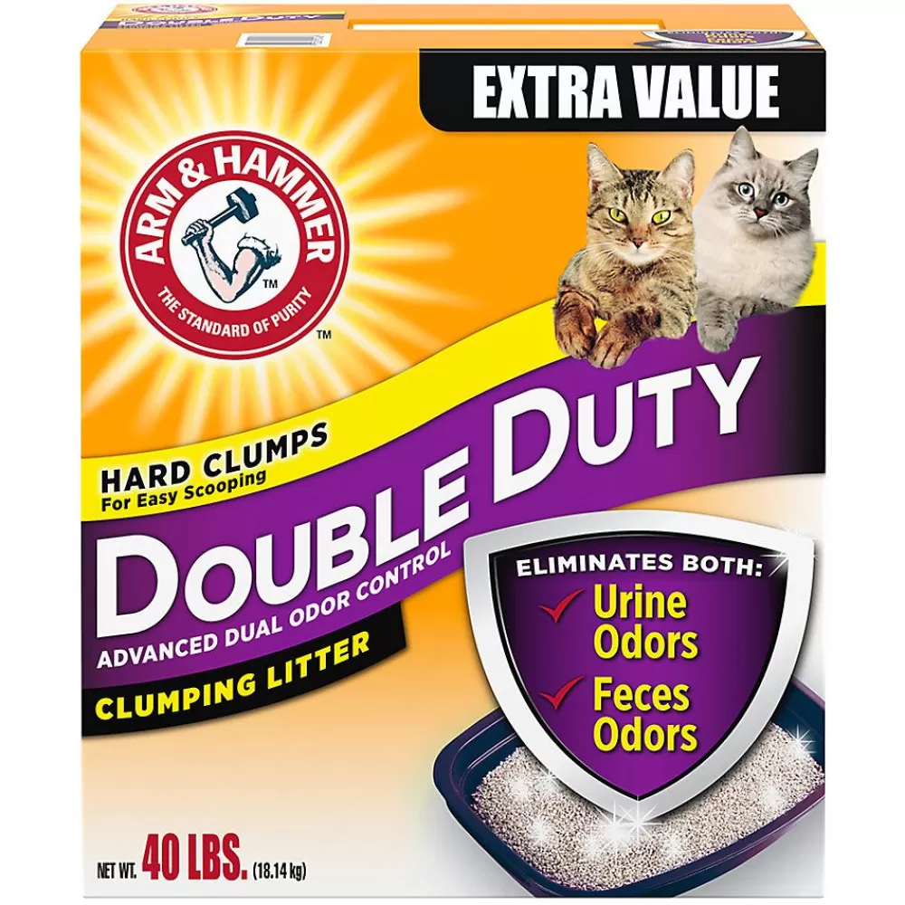 Litter<Arm & Hammer Double Duty Clumping Clay Cat Litter - Scented, Low Dust, Low Tracking