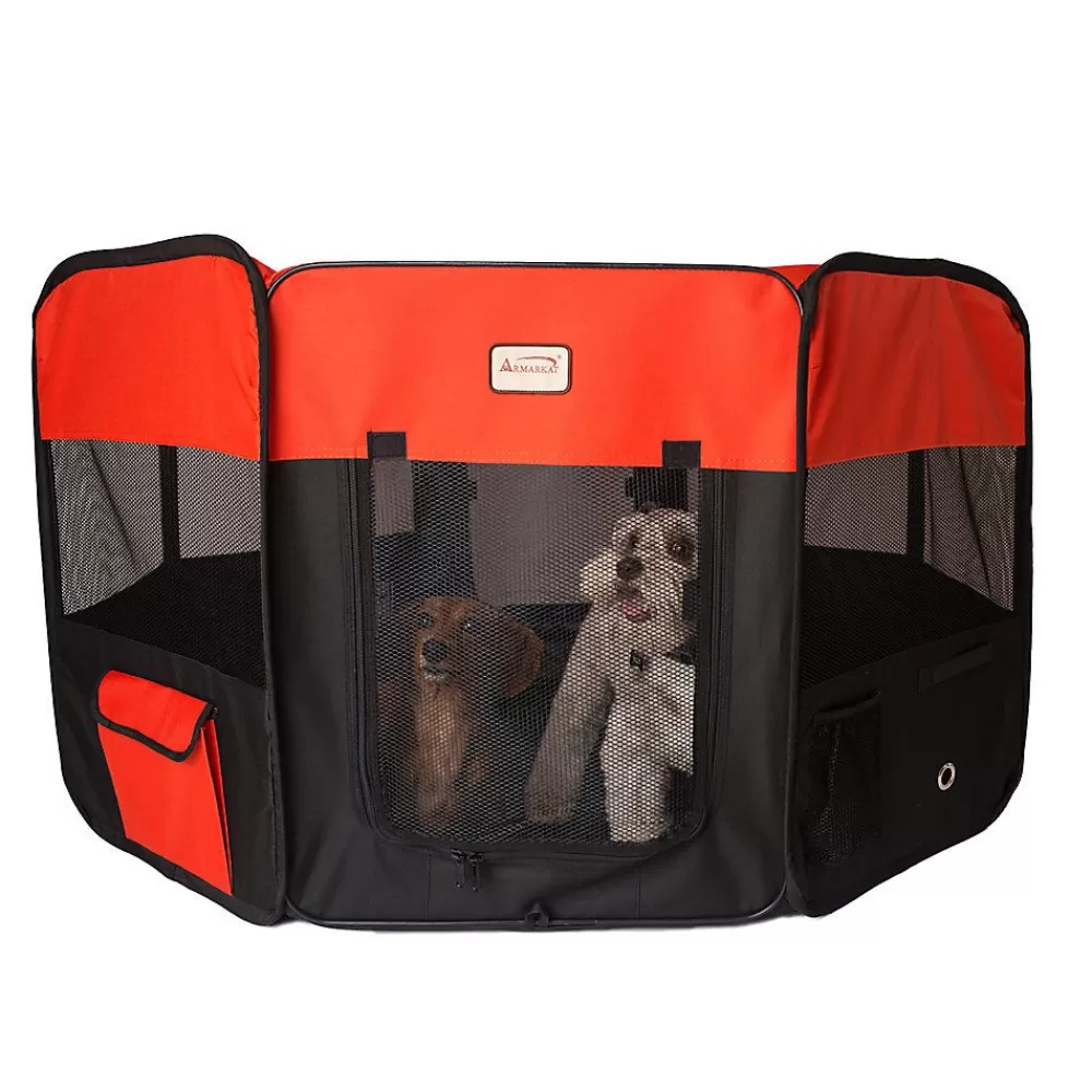 Crates, Gates & Containment<Armarkat Smart Portable Foldable Pet Playpen & Carrier Bag For Dog Or Cat - 49 In X 49 In X 26 In