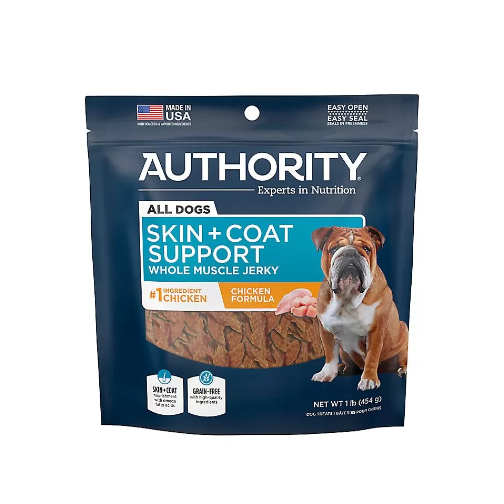 Chewy Treats<Authority ® Skin & Coat Dog Jerky Treat - Chicken, 16 Oz.