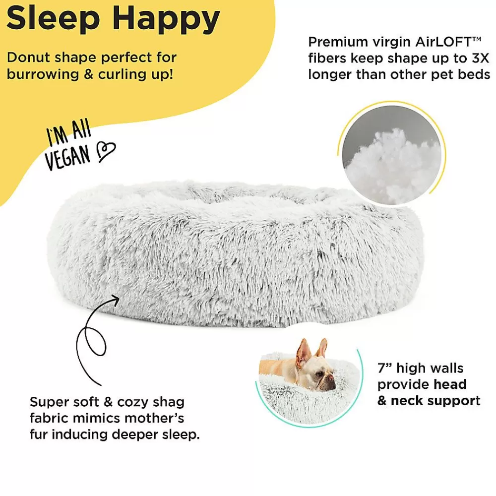 Beds & Furniture<Best Friends by Sheri The Original Calming Shag Fur Donut Cuddler Cat & Dog Bed Frost