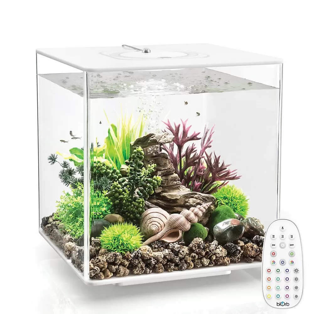 Tanks & Aquariums<biOrb Cube 30 Aquarium With Multi Color Led - 8 Gallon White