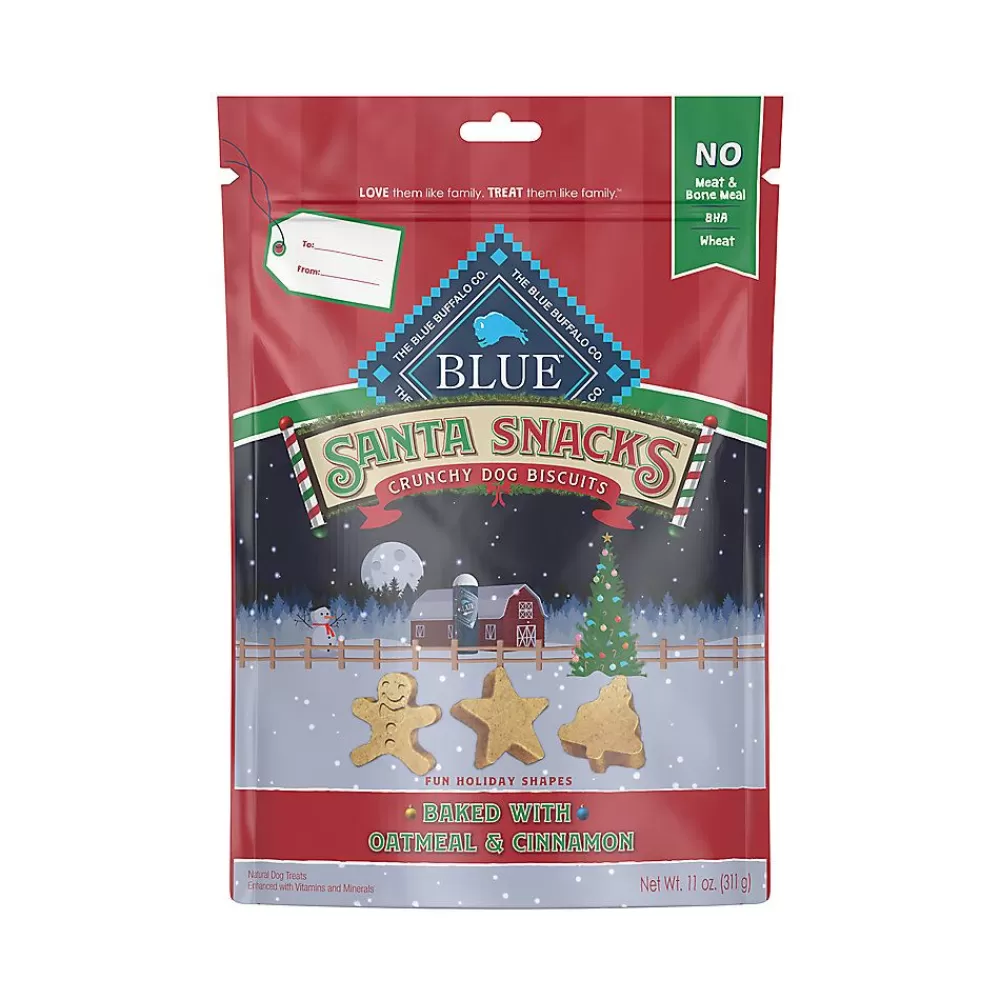 Biscuits & Bakery<Blue Buffalo Santa Snacks Dog Treats - Oatmeal & Cinnamon