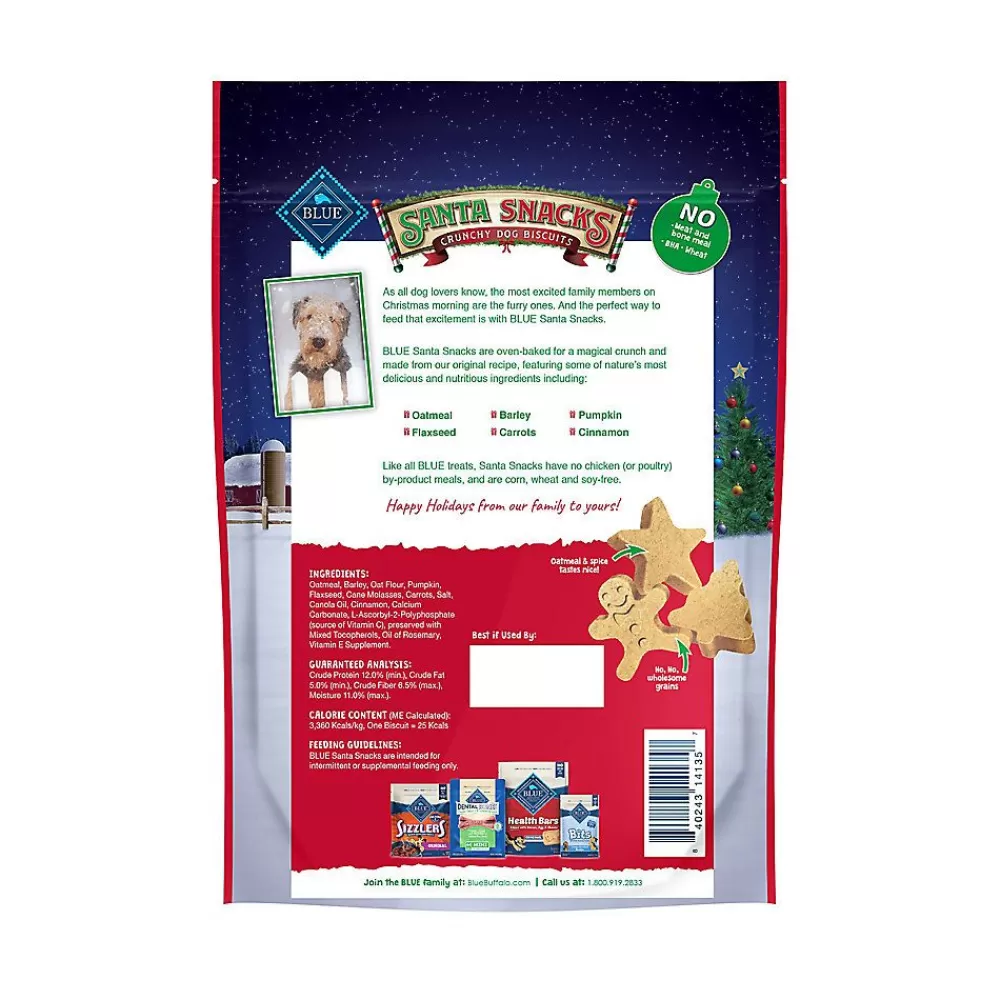 Biscuits & Bakery<Blue Buffalo Santa Snacks Dog Treats - Oatmeal & Cinnamon