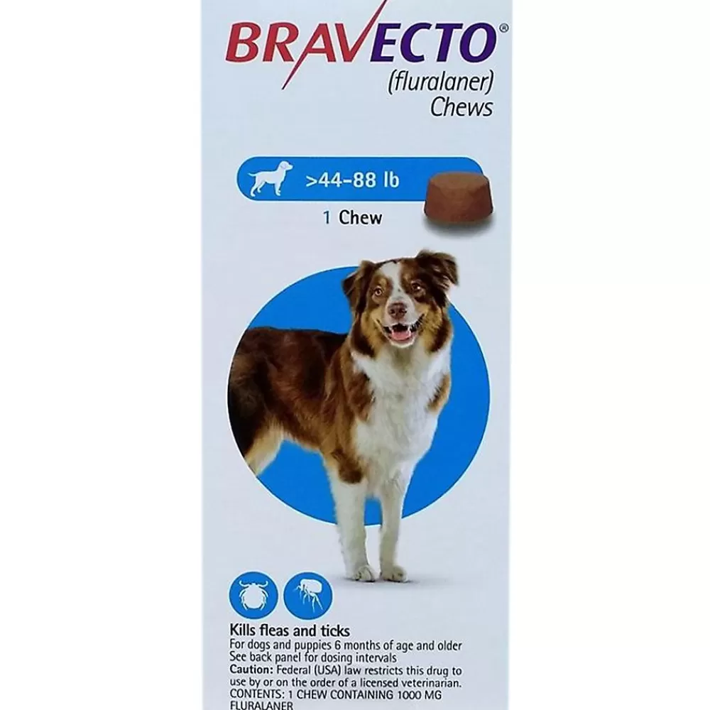 Pharmacy<Bravecto Chews 44-88 Lbs Blue, 1000 Mg 1 Chewable, 12 Weeks Acting
