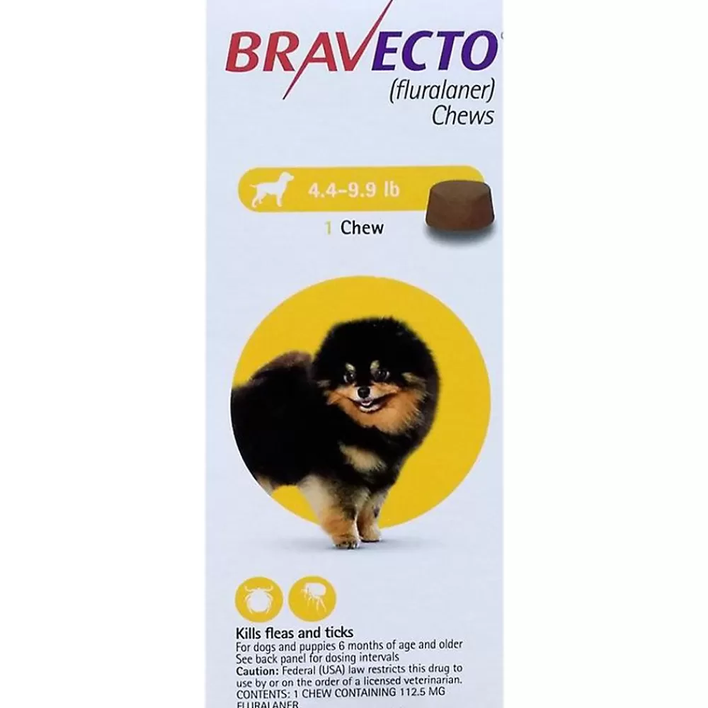 Flea & Tick<Bravecto Chews 4.4-9.9 Lbs Yellow, 112.5 Mg 1 Chewable, 12 Weeks Acting