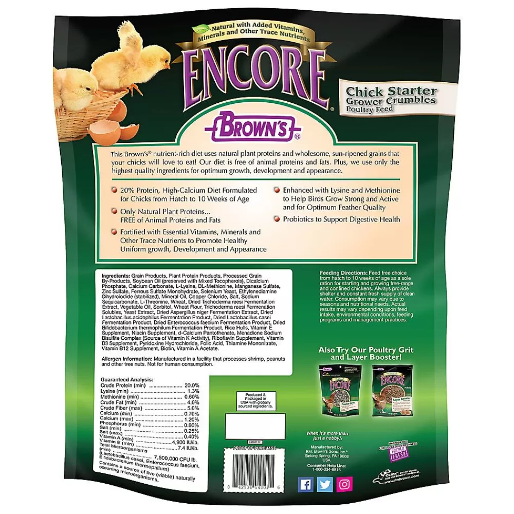 Feed<Brown's Encore Natural Chick Starter Feed