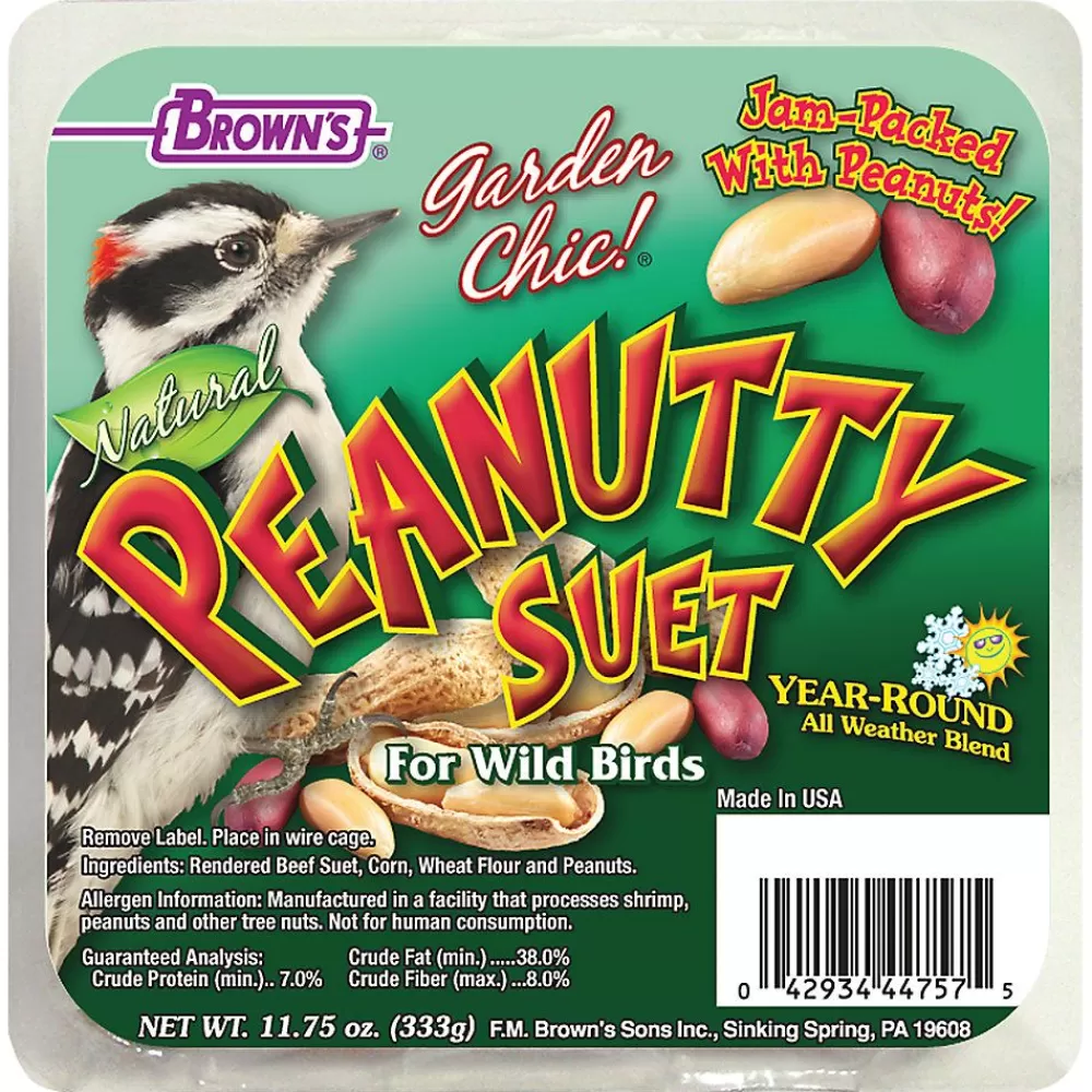 Wild Bird<Brown's ® Garden Chic!® Natural Peanutty Suet For Wild Birds