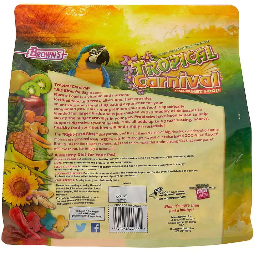 Parrot<Brown's ® Tropical Carnival® Gourmet Big Bites Macaw Food