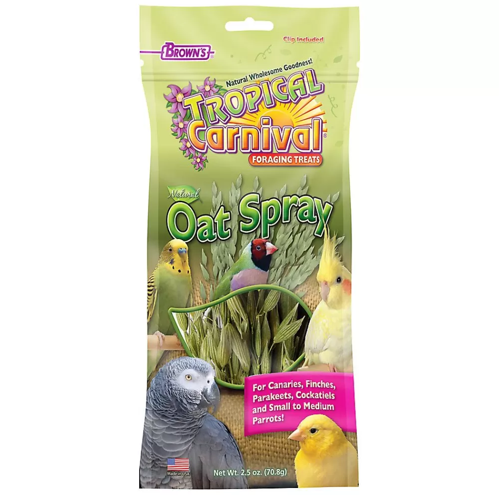 Finch & Canary<Brown's ® Tropical Carnival® Natural Oat Spray Foraging Treats
