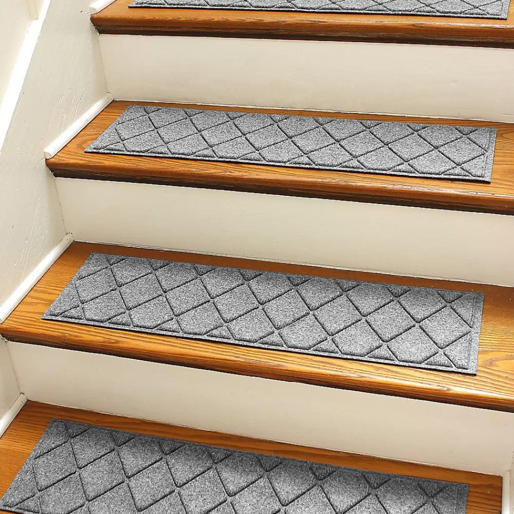 Door Mats<Bungalow Flooring Waterhog Argyle Stair Tread, 4 Count Gray