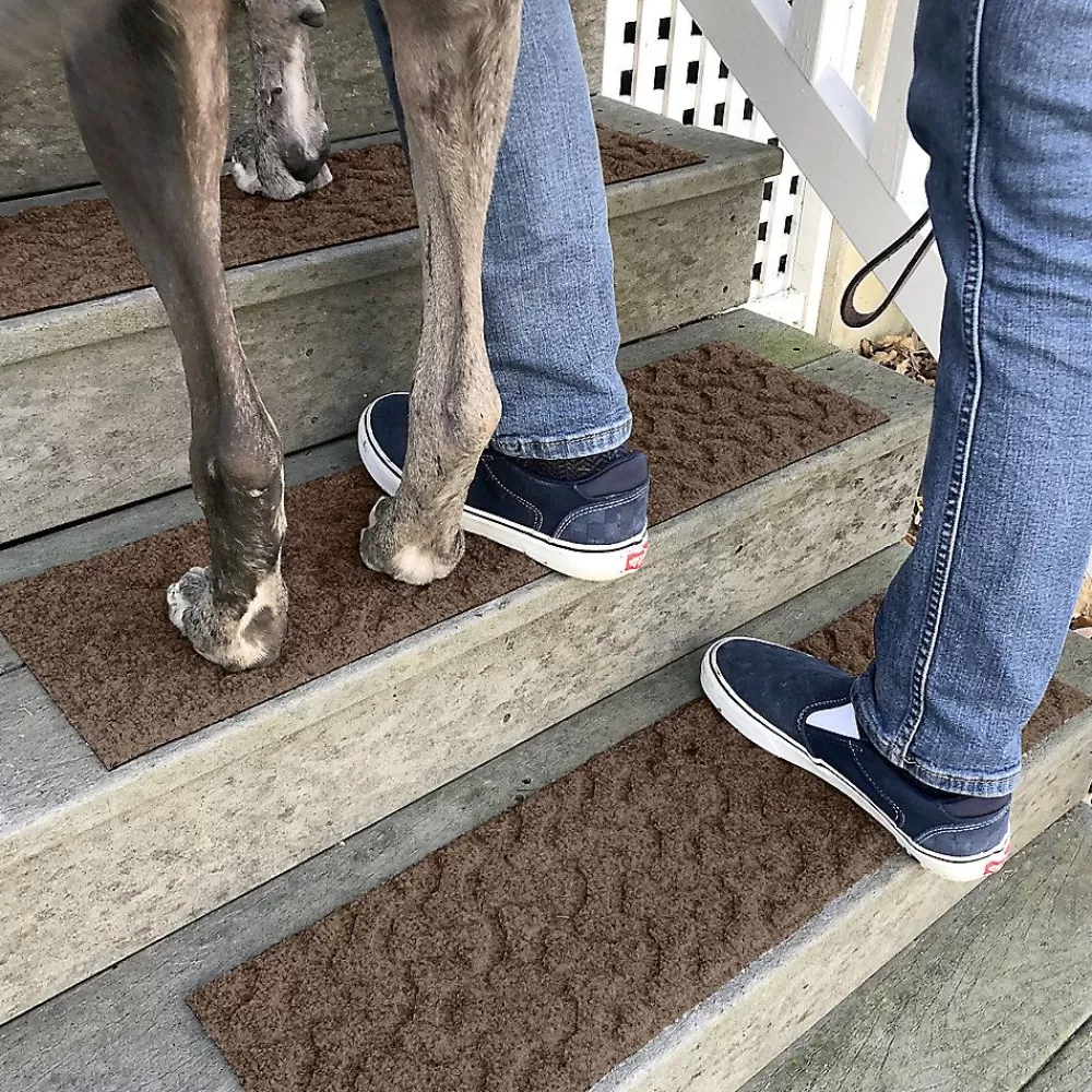 Door Mats<Bungalow Flooring Waterhog Dog Bone Stair Tread, 4 Count Dark Brown