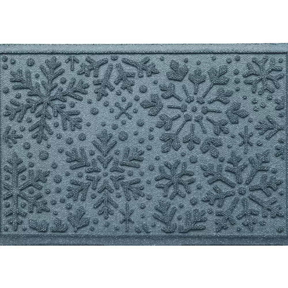 Door Mats<Bungalow Flooring Waterhog Holiday Snowflake Indoor/Outdoor Doormat Blue Stone