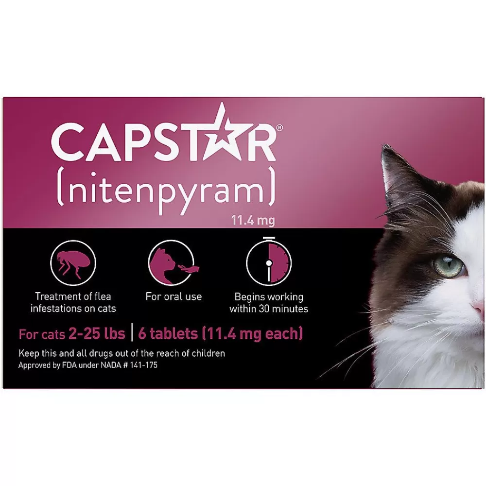 Flea & Tick<Capstar 2-25 Lb Cat Flea Treatment - 6 Count