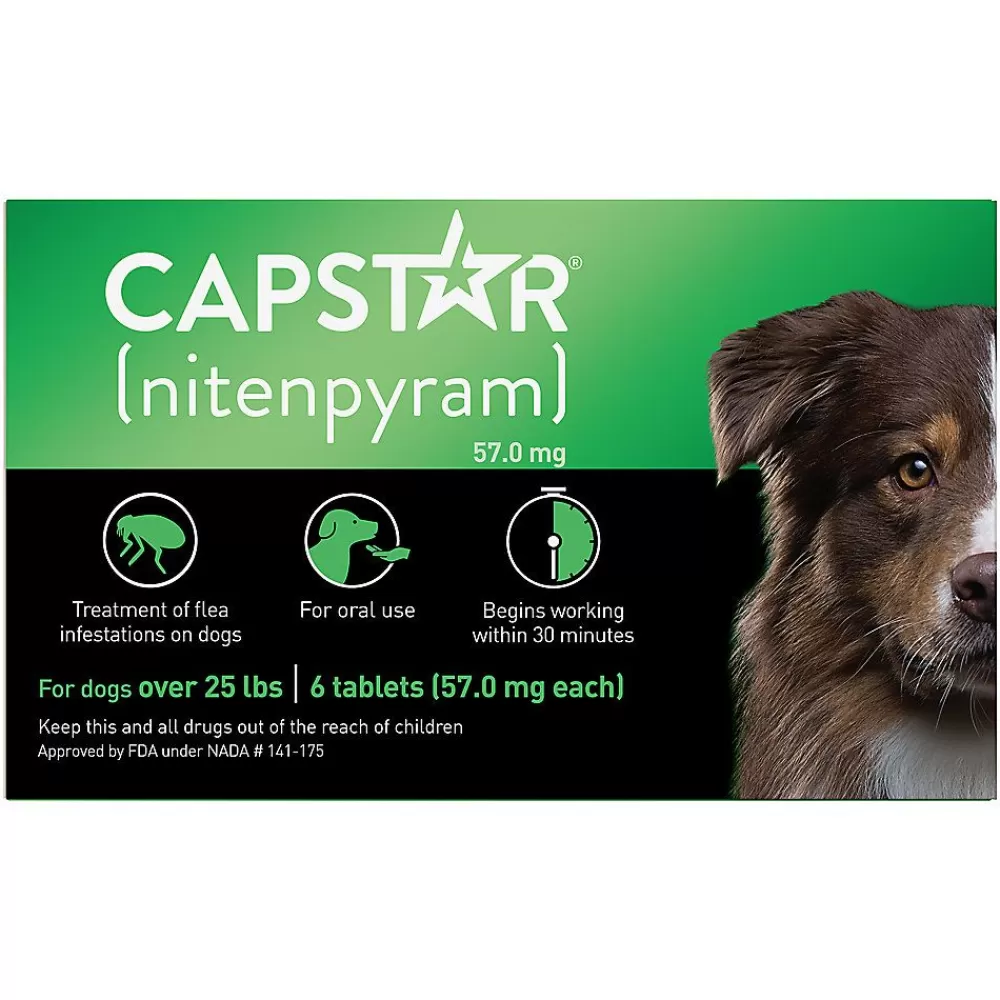 Flea & Tick<Capstar Over 25 Lb Dog Flea Treatment - 6 Count