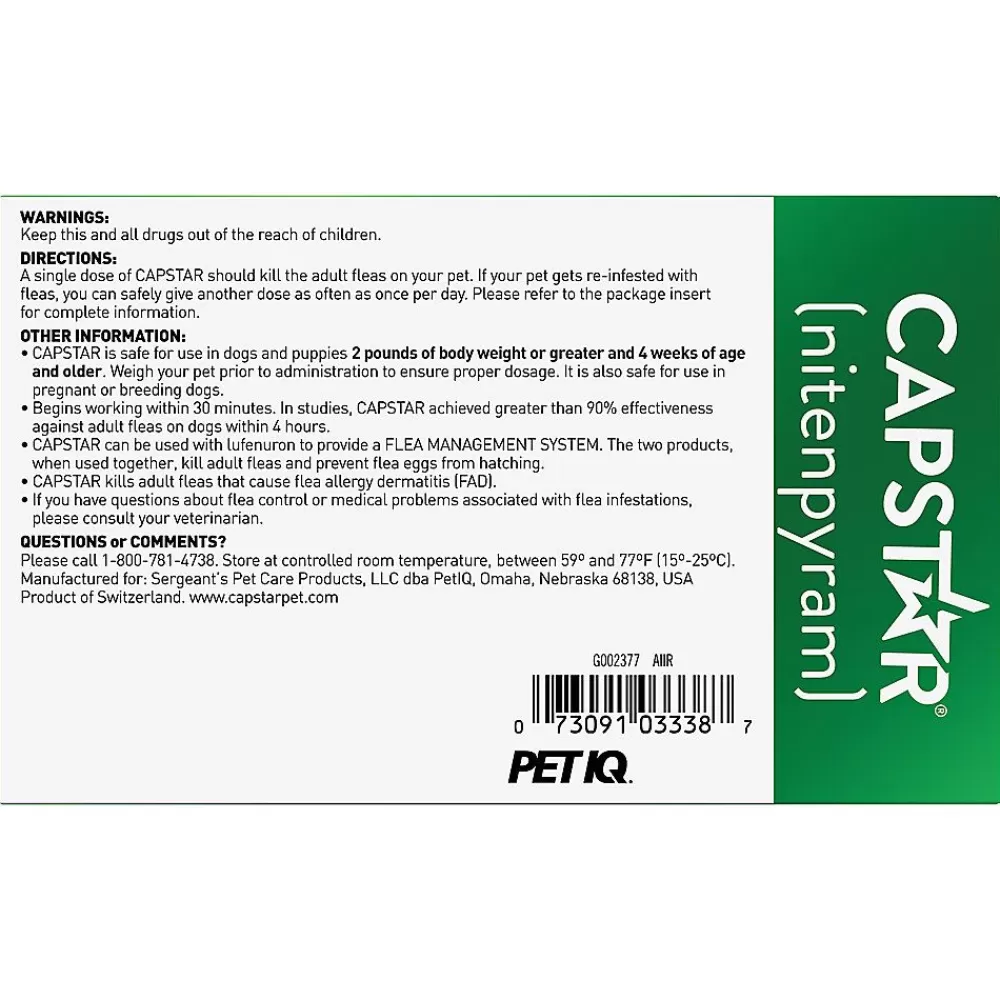 Flea & Tick<Capstar Over 25 Lb Dog Flea Treatment - 6 Count