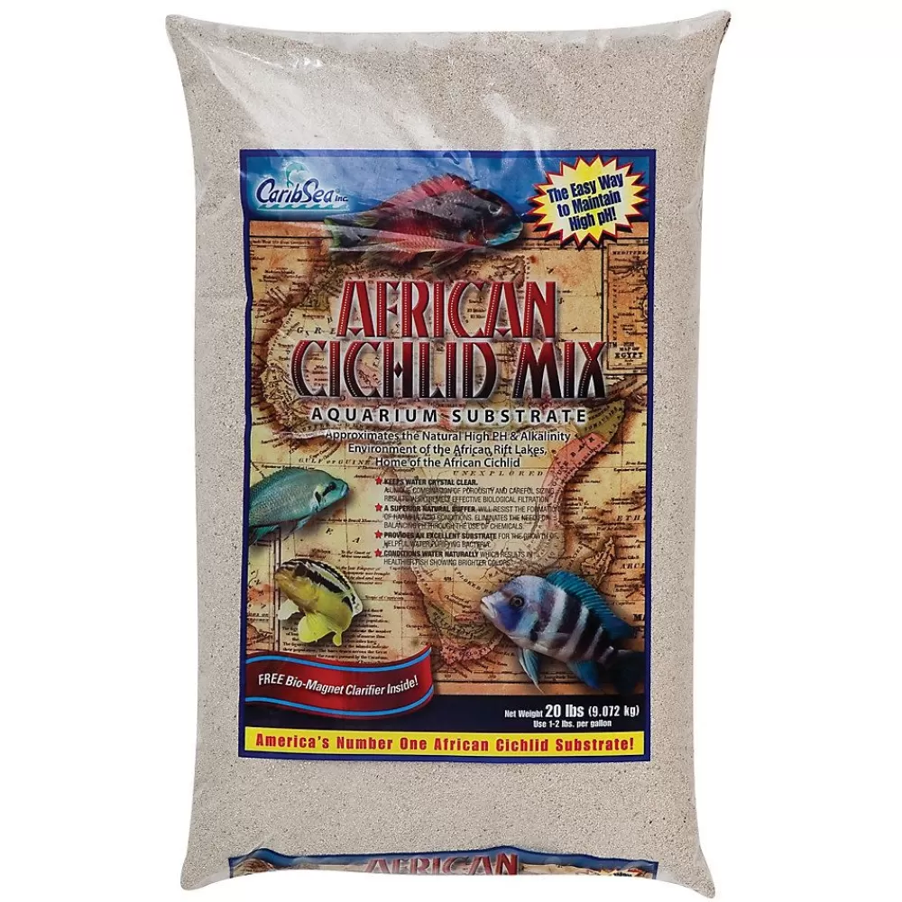 Decor, Gravel & Substrate<CaribSea African Cichlid Mix Aquarium Substrate White
