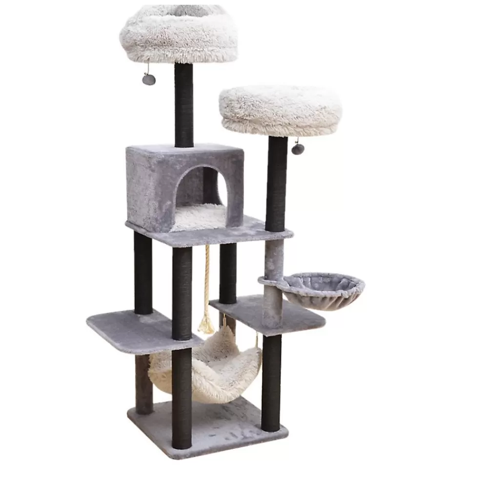 Beds & Furniture<Catry 63-In Bradbury 7-Level Multi-Activity Cat Tree, Gray & Black