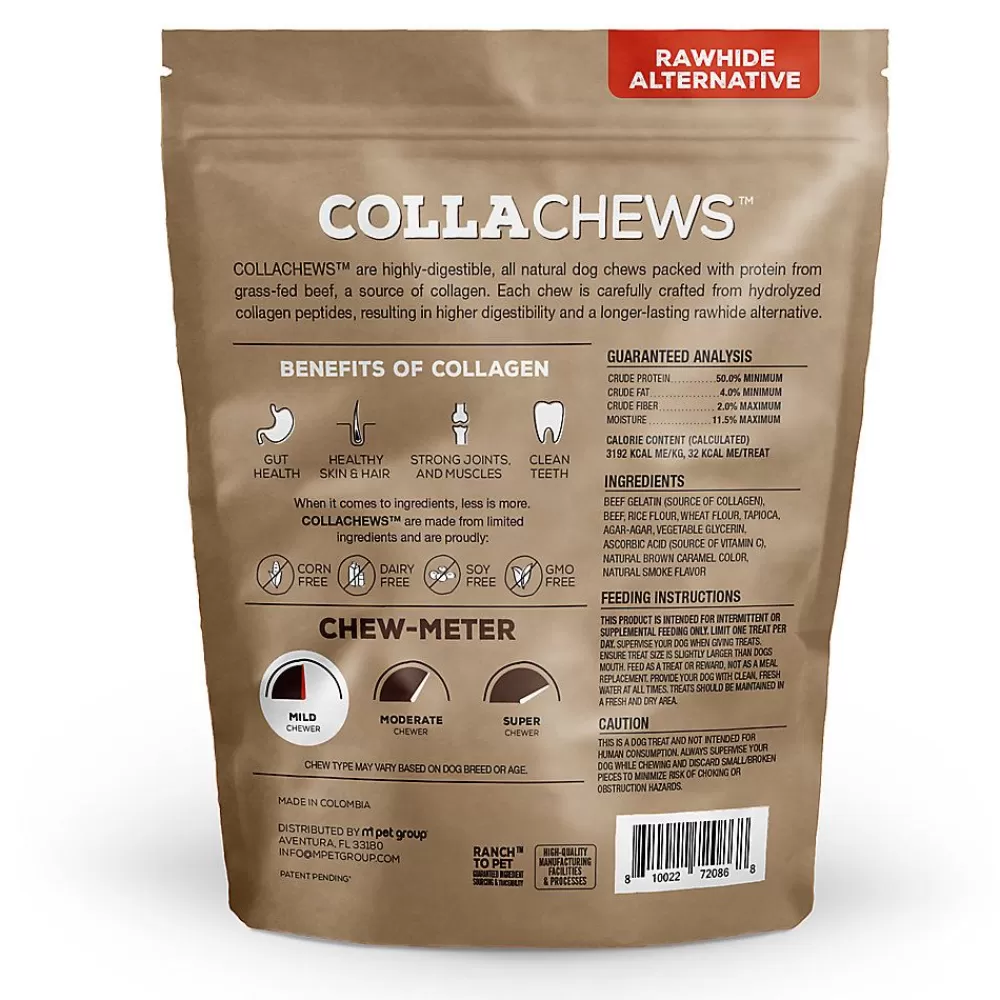Bones & Rawhide<Collachews Beef + Collagen Rawhide Free 5" Stix Dog Treat - Beef, 25 Count