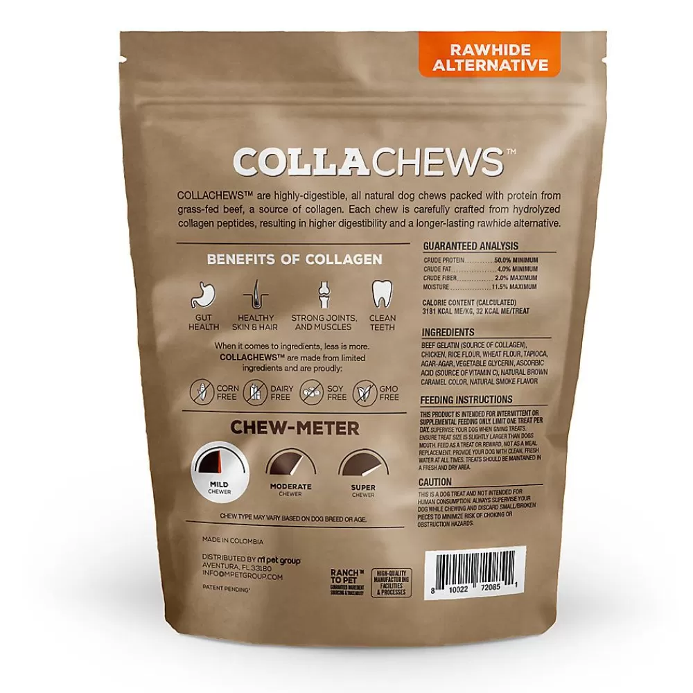 Bones & Rawhide<Collachews Beef + Collagen Rawhide Free 5" Stix Dog Treat - Chicken, 25 Count