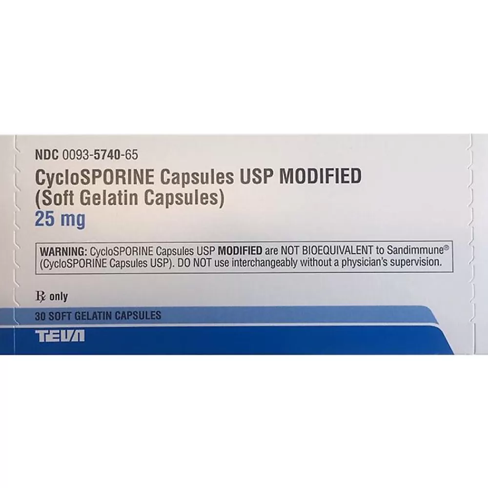 Pharmacy<Watson Pharmaceuticals Cyclosporine (Modified) 30 Caps - 25Mg, 50Mg, 100Mg
