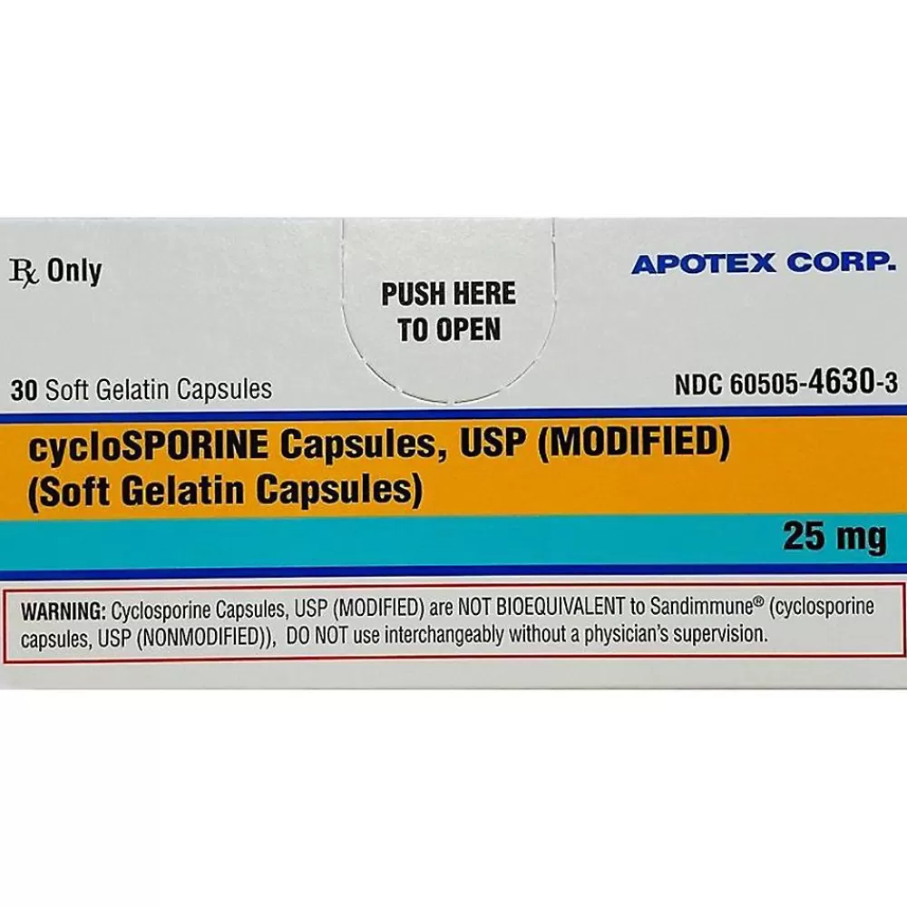 Pharmacy<Watson Pharmaceuticals Cyclosporine (Modified) 30 Caps - 25Mg, 50Mg, 100Mg