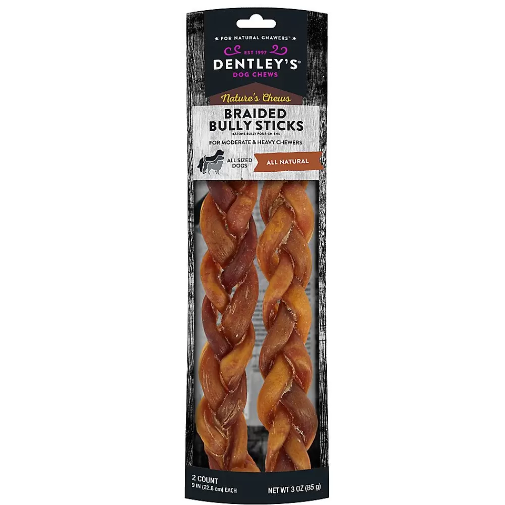 Chewy Treats<Dentley's ® Nature'S Chews 9" Braided Bully Dog Chew - 2 Count