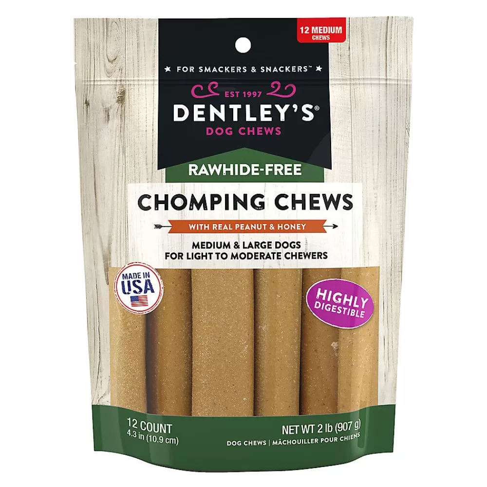 Bones & Rawhide<Dentley's ® Rawhide-Free Jumbo Chomping Chews Dog Chew - Peanut Butter & Honey