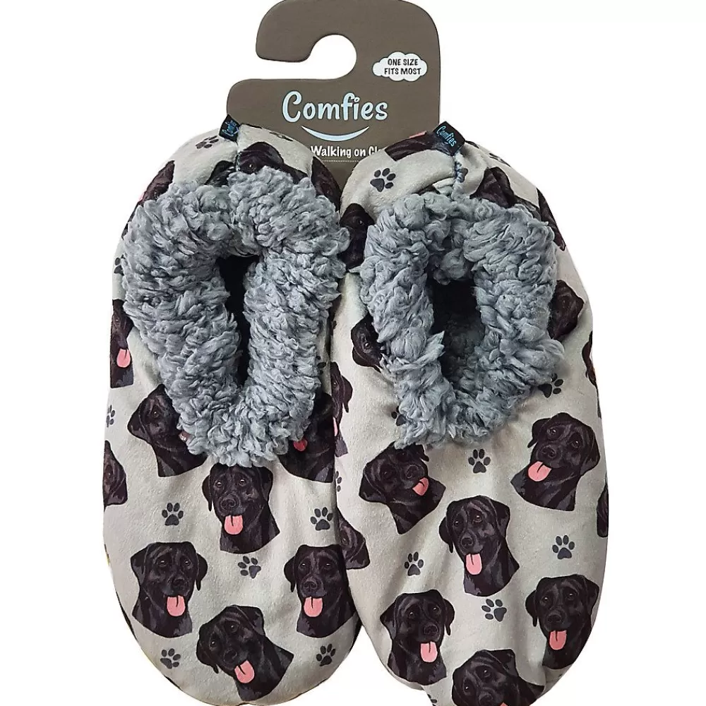 Slippers<E&S Pets Black Labrador Slippers For People