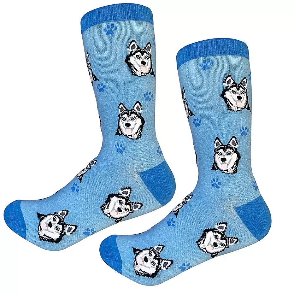 Socks<E&S Pets Siberian Husky Socks For People