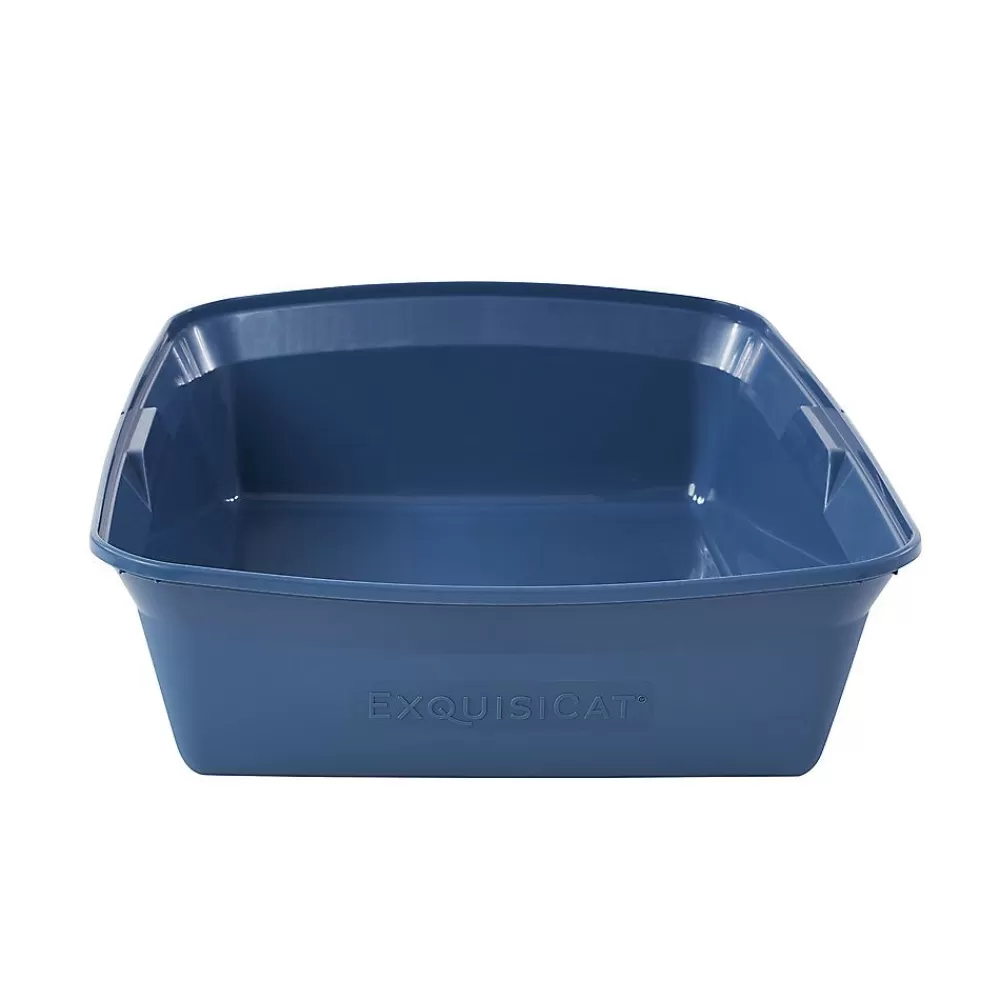 Litter Boxes<ExquisiCat ® Extra-Large Open Litter Pan Blue