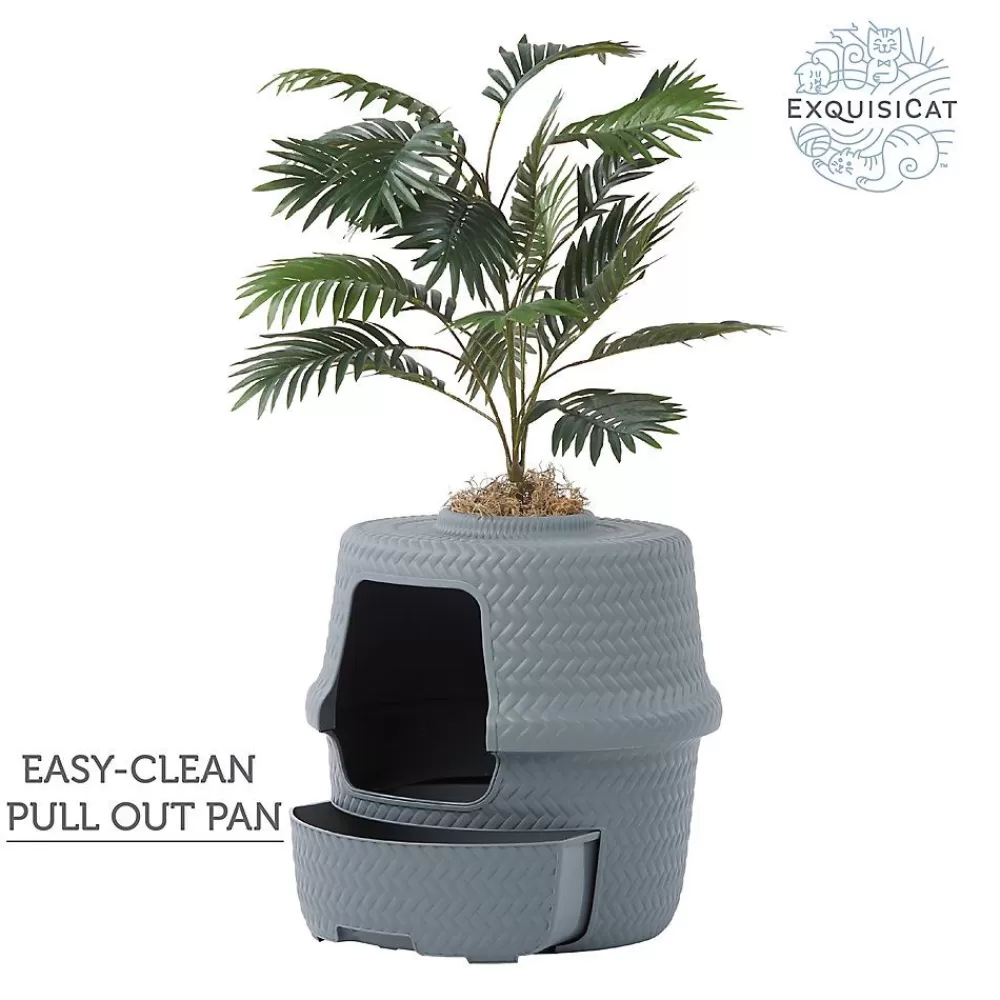 Litter Boxes<ExquisiCat ® Planter Hidden Litter Pan Grey