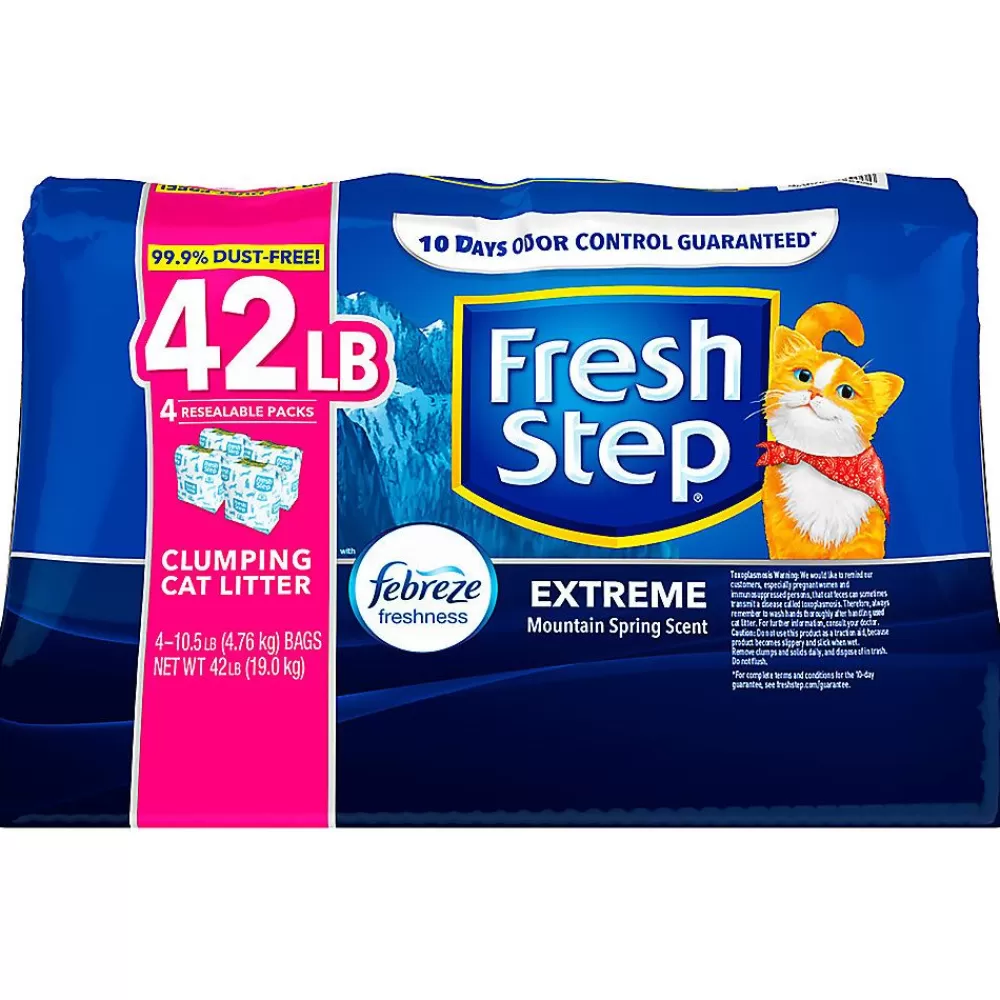 Litter<Fresh Step ® Extreme With Febreze Clumping Clay Cat Litter - Mountain Spring Scented, Low Dust