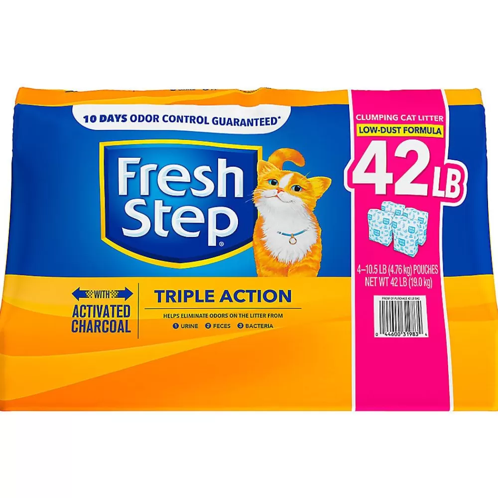 Litter<Fresh Step ® Triple Action Clumping Clay Cat Litter - Low Dust