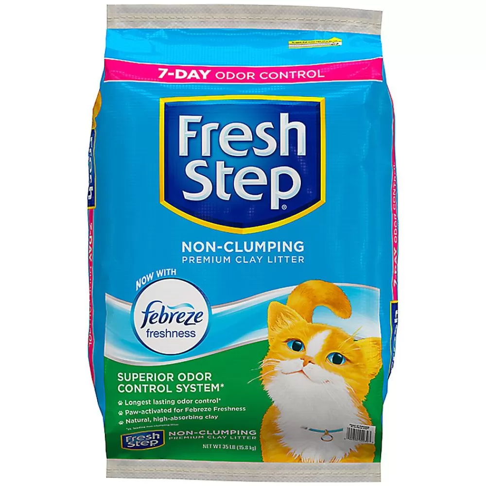 Litter<Fresh Step ® With Febreze Non-Clumping Clay Cat Litter - Scented