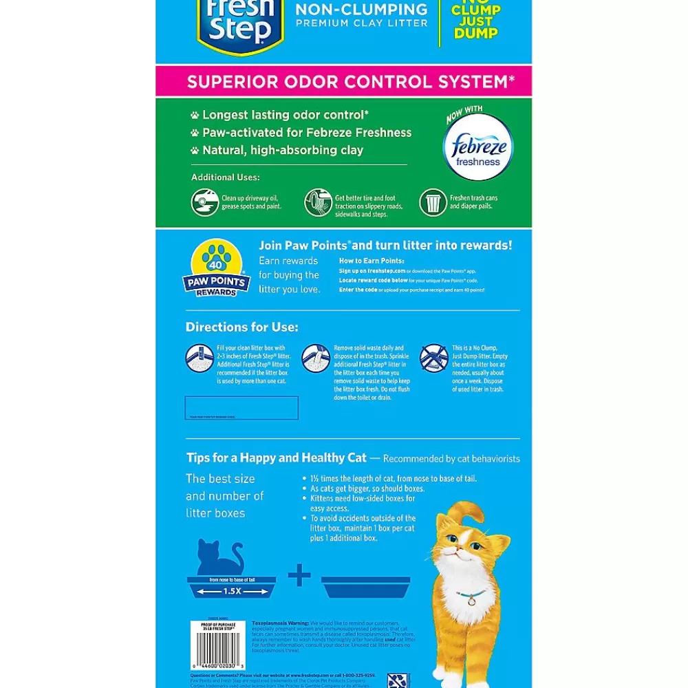 Litter<Fresh Step ® With Febreze Non-Clumping Clay Cat Litter - Scented