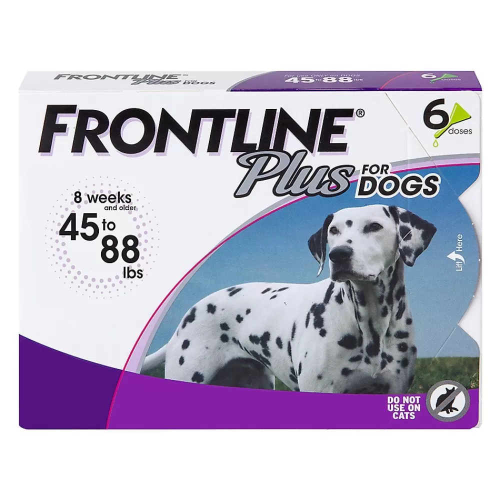 Flea & Tick<Frontline Plus Flea & Tick Dog Treatment 45-88 Lbs
