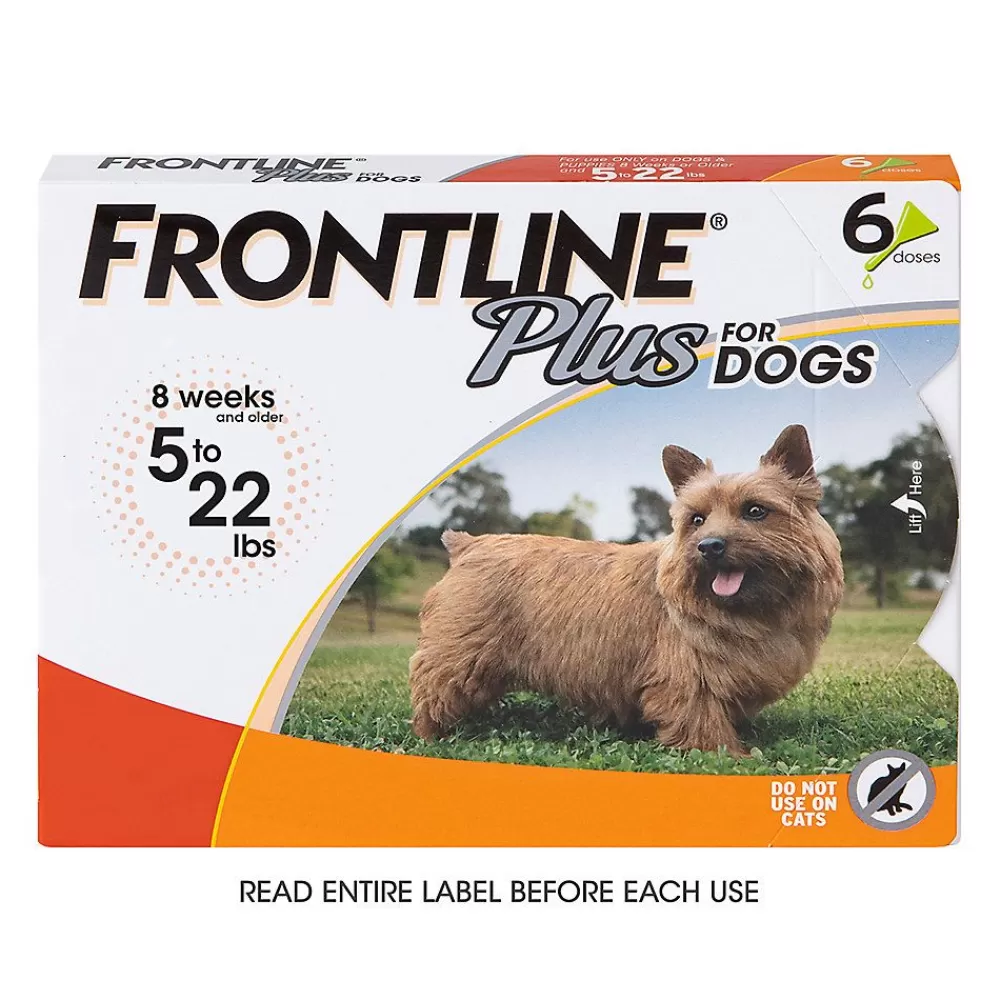Flea & Tick<Frontline Plus Flea & Tick Dog Treatment 5-22 Lbs