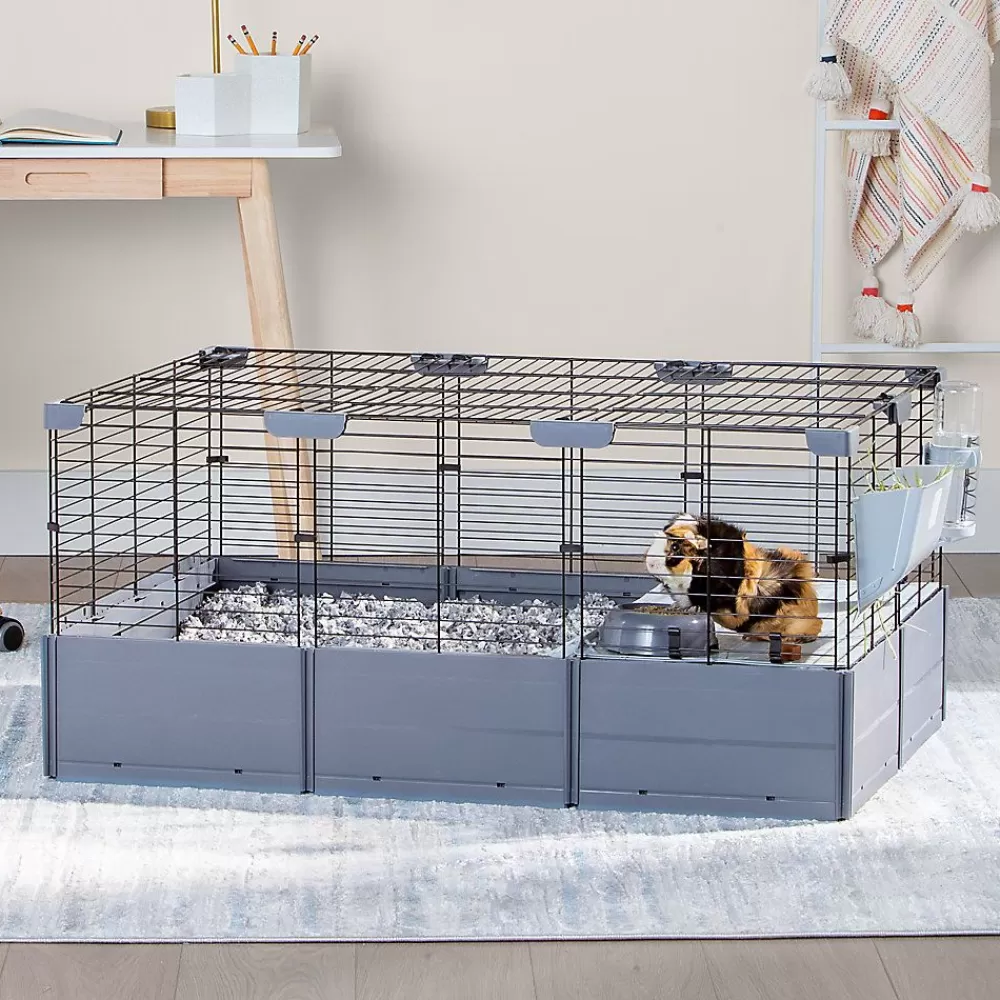 Cages, Habitats & Hutches<Full Cheeks Customizable Small Pet Habitat - Includes Cage, Hideaway, Hay Feeder, Bowl, & Bot