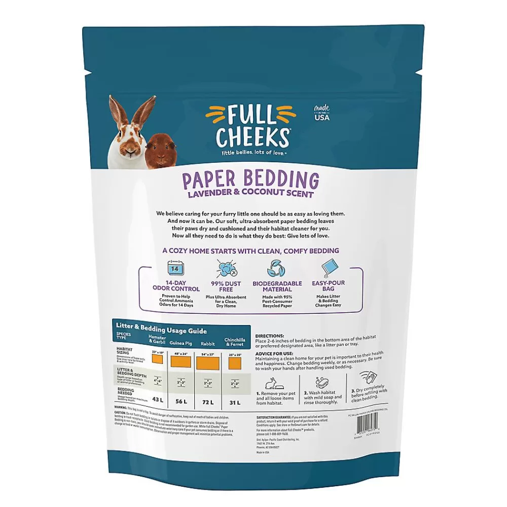 Rabbit<Full Cheeks Odor Control Small Pet Crumbled Paper Bedding - Lavendar & Coconut Scent