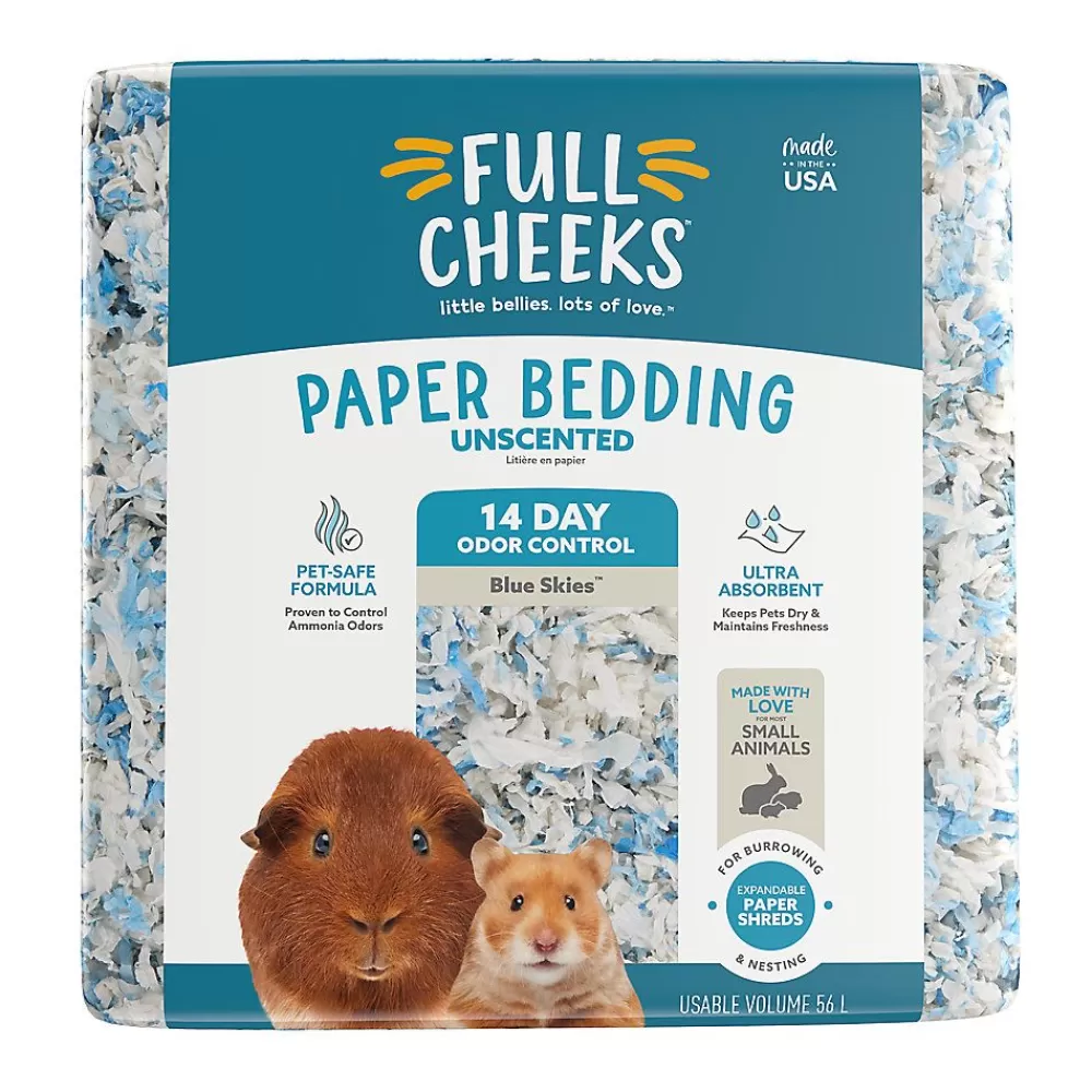Litter & Bedding<Full Cheeks Odor Control Small Pet Paper Bedding - Blue Skies